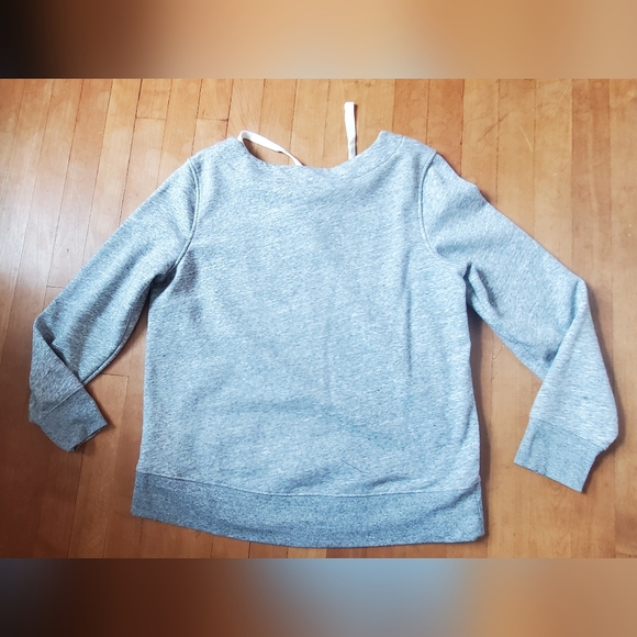 Old Navy Relaxed Lace Up French Terry Top - Picture 7 of 8